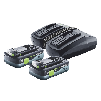 Festool Energie-Set SYS 18V 2x4,0/TCL 6 DUO 18 V + 2x Akkus 4,0 Ah + Ladegerät + Systainer (577109)-Beschreibung lesen
