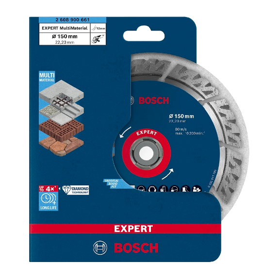 Bosch EXPERT Multi Material Diamant Trennscheibe 150x22.23x2.4x12 (2 608 900 661)-Beschreibung lesen