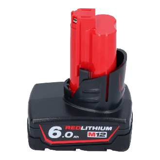 Milwaukee M12 B6 12 V 6,0 Ah / 6000 mAh Li-Ion Einschub Akku-Beschreibung lesen
