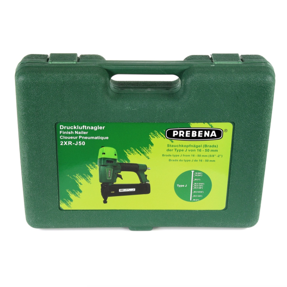 Prebena 2XR-J50 Druckluftnagler für Nägel mit Transportkoffer-Beschreibung lesen