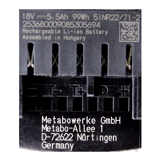 Metabo LiHD 18 V 5,5 Ah Li-Ion Akku (625368000) - CAS System-Beschreibung lesen
