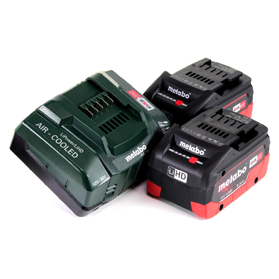 Metabo Li-Ion Akku Starter-Set 18V + 2x Akku 5,5Ah + Ladegerät-Beschreibung lesen