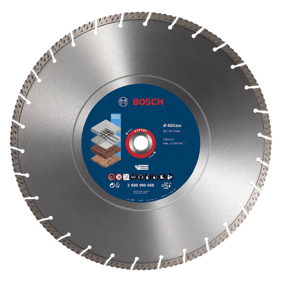 Bosch EXPERT Multi Material Diamant Trennscheibe 450x 25.40x3.3x12 (2 608 900 668)-Beschreibung lesen