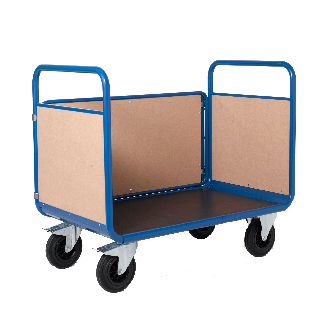 Chariot de manutention 3 côtés en bois 500kg-Lire la description