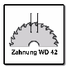 Festool Kreissägeblatt Wood Fine Cut HW 168 x 1,8 x 20 WD42 (205765) für TS 60 K, CSC-SYS 50.