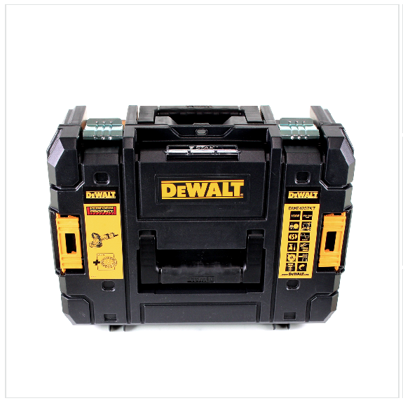 DeWalt DWE 4257 KT Winkelschleifer 1500 Watt mit TStak-Box + Turbo-Diamantschleifteller-Beschreibung lesen