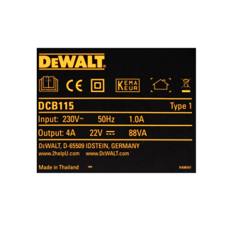 Dewalt DCB 184 Akku 18 V 5 Ah / 5000 mAh XR Li-Ion + Dewalt DCB 115 XR Ladegerät-Beschreibung lesen