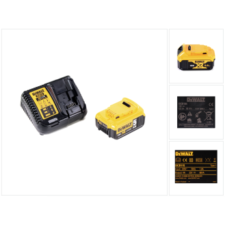 Dewalt DCB 184 Akku 18 V 5 Ah / 5000 mAh XR Li-Ion + Dewalt DCB 115 XR Ladegerät-Beschreibung lesen