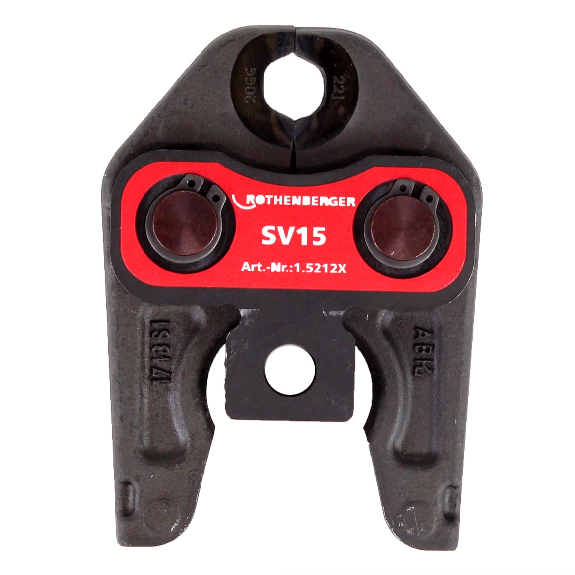 Rothenberger Pressbacke Presszange Standard SV15 ( 015212X ) für ROMAX 4000 / Akku Press ACC etc-Beschreibung lesen