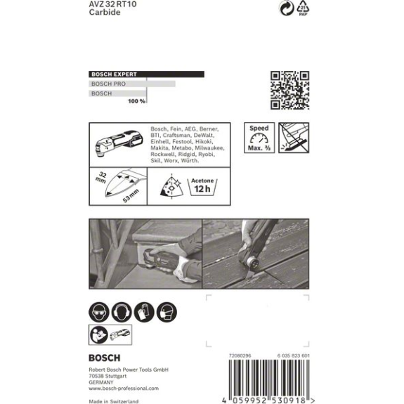Bosch EXPERT Sanding Finger Fine AVZ 32 RT10 Schleiffinger, 32 x 50 mm-Beschreibung lesen