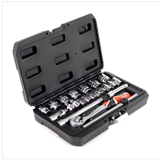 Yato YT-38561 Werkzeugkasten Steckschlüssel Satz 22 tlg. 3/8" mit Knarre-Beschreibung lesen