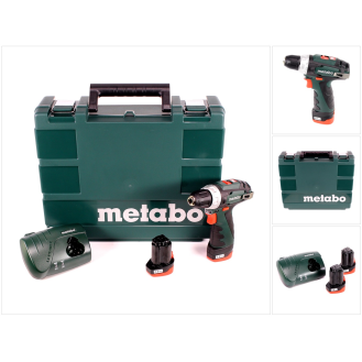 Metabo PowerMaxx BS Basic Akku-Bohrschrauber 10,8V 34Nm + 2x Akku 2,0Ah + Ladegerät + Koffer (600080500)-Beschreibung lesen