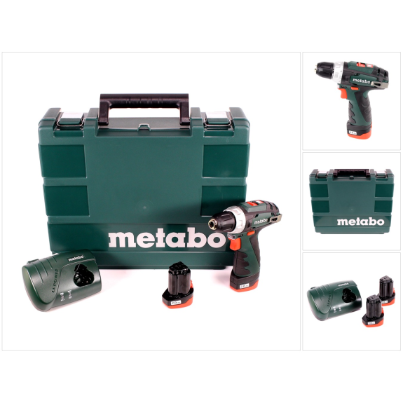 Metabo PowerMaxx BS Basic Akku-Bohrschrauber 10,8V 34Nm + 2x Akku 2,0Ah + Ladegerät + Koffer (600080500) Metabo PowerMaxx BS Basic Akku-Bohrschrauber 10,8V 34Nm + 2x Akku 2,0Ah + Ladegerät + Koffer (600080500)-Beschreibung lesen