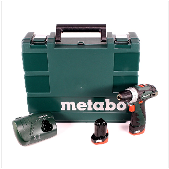 Metabo PowerMaxx BS Basic Akku-Bohrschrauber 10,8V 34Nm + 2x Akku 2,0Ah + Ladegerät + Koffer (600080500)-Beschreibung lesen