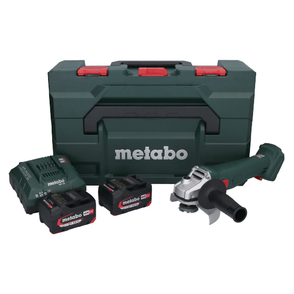 Metabo W 18 L 9-125 Akku-Winkelschleifer 18 V 125 mm + 2x Akku 4,0 Ah + Ladegerät + metaBOX (602247510)-Beschreibung lesen