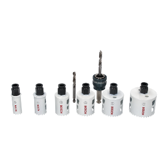 Bosch Lochsägen-Set Progressor for Wood and Metal, 9-teiliges Elektrikerset, 22-64 mm (2 608 594 187)-Beschreibung lesen