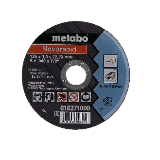 Metabo Novorapid TF41 Trennscheibe Inox 125x22,23 mm 25 Stk. ( 25x 616271000 ) für Winkelschleifer-Beschreibung lesen
