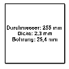 Metabo Dickichtmesser 3 flügelig für Freischneider ( 628432000 ) 255 x 2.3 x 25.4 mm