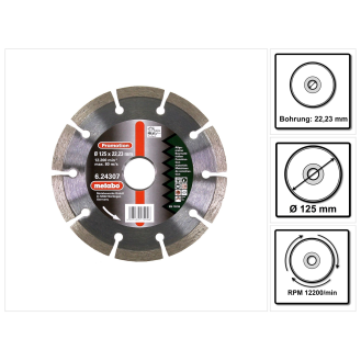 Metabo SP-U Diamanttrennscheibe Universal SP 125x22,23 mm ( 624307000 ) für Winkelschleifer-Beschreibung lesen