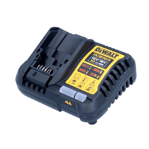 DeWalt DCB 1104 Schnellladegerät 12 V / 18 V 4 A für Li-Ion-Akkus-Beschreibung lesen