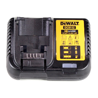 DeWalt DCB 112 XR Li-Ion Ladegerät für Akkus mit 10,8 / 14,4 / 18 Volt.-Beschreibung lesen