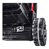 Qbrick System ONE Stapelbare Transportplattform 745 x 510 x 180 mm mit schwenkbaren Metallrädern und Bremse.