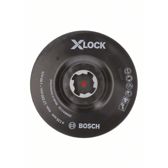 X-LOCK Stützteller, 125 mm, Klettverschluss-Beschreibung lesen