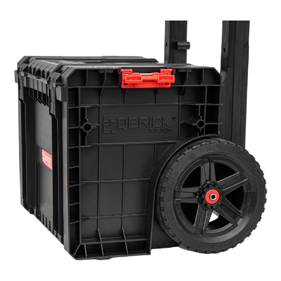 Qbrick System PRO Cart 2.0 Plus stapelbar 490 x 415 x 660 mm 29 l IP54 abnehmbarer doppelter Teleskopgriff-Beschreibung lesen