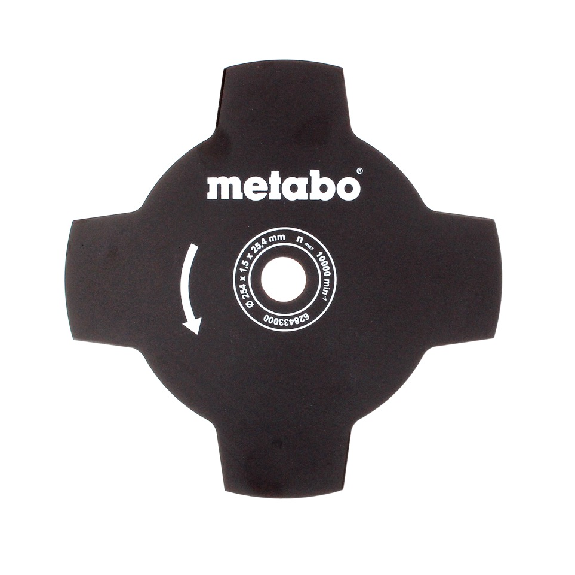 Metabo Grasmesser 4 flügelig für Freischneider ( 628433000 ) 254 x 1,5 x 25,4 mm-Beschreibung lesen