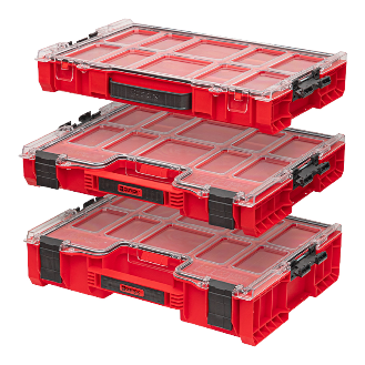 Qbrick System PRO Organizer 300 ROT ULTRA HD stapelbar 452 x 358 x 110 mm 9 l IP54 mit 8 Einsätzen-Beschreibung lesen