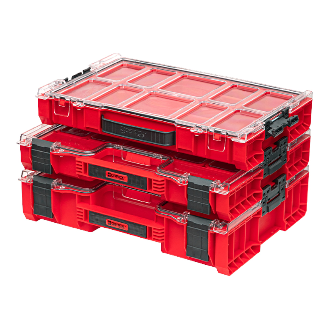 Qbrick System PRO Organizer 300 ROT ULTRA HD stapelbar 452 x 358 x 110 mm 9 l IP54 mit 8 Einsätzen-Beschreibung lesen