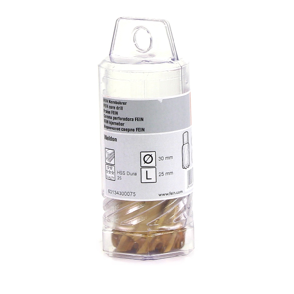 FEIN HSS Dura 25 Kernbohrer mit Weldon Aufnahme 30 x 25 mm ( 63134300075 )-Beschreibung lesen