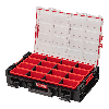 Qbrick System ONE Organizer XL 2.0 Long Bin stapelbar 582 x 387 x 131 mm 13,5 l IP66 mit 4 Einsätzen und 12 Trennwänden