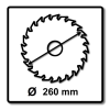 Festool Universal Sägeblatt W60 260 x 2,5 x 30 mm ( 494604 ) für Kapp Zugsäge KS 120 und KS 88