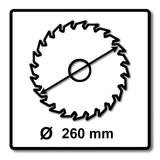 Festool Universal Sägeblatt W60 260 x 2,5 x 30 mm ( 494604 ) für Kapp Zugsäge KS 120 und KS 88-Beschreibung lesen