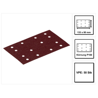 Festool STF 80x133 RU2/50 Schleifstreifen Rubin 2 P100 80 x 133 mm 50 Stk. ( 499049 ) für Rutscher RTS 400, RTSC 400, RS 400, RS 4, LS 130-Beschreibung lesen