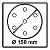 Festool STF D150/48 Schleifscheiben Rubin 2 P180 150 mm 50 Stk. ( 575192 ) für RO 150, ES 150, ETS 150, ETS EC 150, LEX 150, WTS 150, HSK-D 150