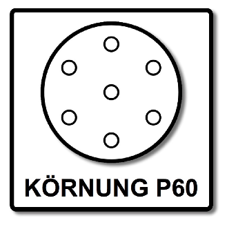 Festool Rubin 2 STF D125/8 P60 RU2/50 Schleifscheibe 125 mm P60 für RO 125, ES 125, ETS 125, ETSC 125, ETS EC 125, LEX 125, 50.-Beschreibung lesen