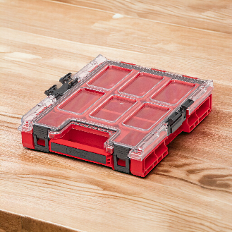 Qbrick System ONE Organizer M ROT ULTRA HD Organizer 365 x 265 x 77 mm 2,5 l stapelbar IP66-Beschreibung lesen
