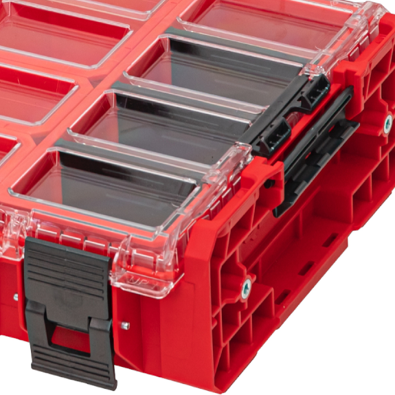 Qbrick System ONE Organizer XL 2.0 ROT ULTRA HD Custom 582 x 387 x 131 mm 13,5 l IP66 mit 8 Einsätzen und 6 Trennwänden-Beschreibung lesen