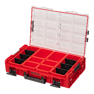 Qbrick System ONE Organizer XL 2.0 ROT ULTRA HD Custom 582 x 387 x 131 mm 13,5 l IP66 mit 8 Einsätzen und 6 Trennwänden-Beschreibung lesen