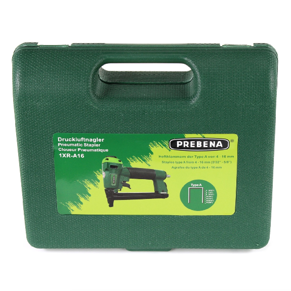 Prebena 1XR-A16 Pneumatischer Tacker mit Transportkoffer-Beschreibung lesen