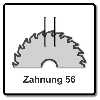 Kreissägeblatt Standard for Aluminium Bosch Professional 190 x 20 x 2 mm 56 Zähne (2608837770)