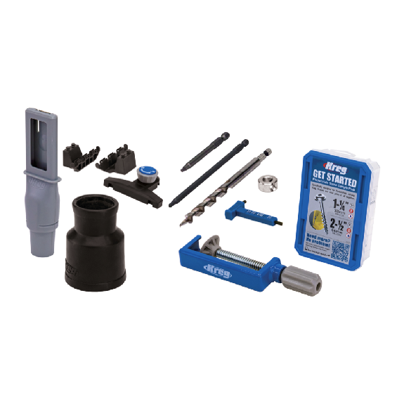 KREG Pocket Hole Jig 720 PRO Taschenloch Bohrschablone ( KPHJ720PRO ) + Basis Station + Stufenbohrer + Bit + Schrauben-Beschreibung lesen