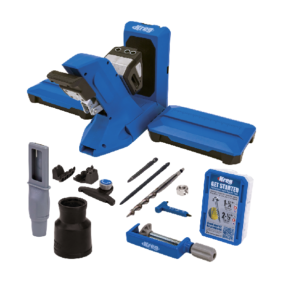 KREG Pocket Hole Jig 720 PRO Taschenloch Bohrschablone ( KPHJ720PRO ) + Basis Station + Stufenbohrer + Bit + Schrauben-Beschreibung lesen