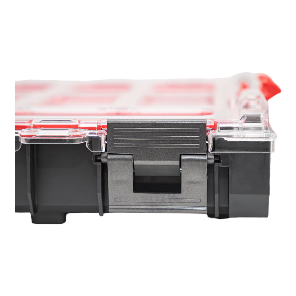 Qbrick System ONE Organizer L 2.0 stapelbar 531 x 379 x 77 mm 6 l IP 66 mit 10 Einsätzen-Beschreibung lesen