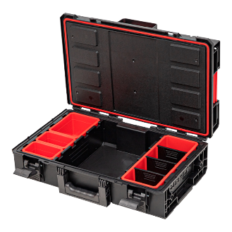 Qbrick System ONE 200 2.0 Expert stapelbar 585 x 385 x 190 mm 15,4 l IP66 mit 12 Einlagen und 3 Trennwänden-Beschreibung lesen