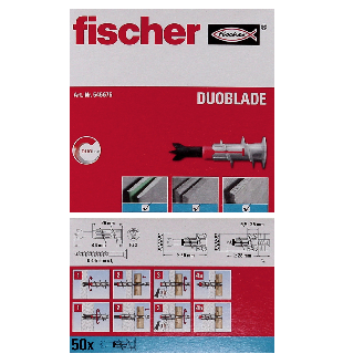 Fischer Gipskartondübel DUOBLADE 44mm 50 Stk. ( 545675 )-Beschreibung lesen
