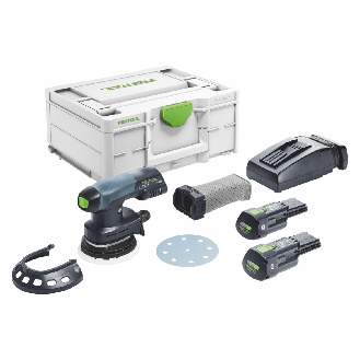 Festool ETSC 125 3,0 I-Plus Akku-Exzenterschleifer 18 V 125 mm Brushless (577694) + 2x Akku 3,0 Ah + Ladegerät +-Beschreibung lesen