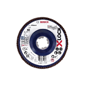 Bosch X571 X-LOCK Lamellenscheibe 125x22,23mm K40 - Best for Metal - Standardmodell (2608619209)-Beschreibung lesen